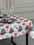 Скатертина водовідштовхувальна новорічна, Турецька, WATER PROFF (Під замовлення, або стандартний розмір), фото 4