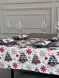 Скатертина водовідштовхувальна новорічна, Турецька, WATER PROFF (Під замовлення, або стандартний розмір), фото 8