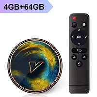 ТБ-приставка Vontar X2 Amlogic S905W2, 4Gb/64Gb, Wi-Fi 2.4G +5G +100 Mb, USB2.0x2, Mali-G31, HDMI, BT, Android 11, 4K 60 fps