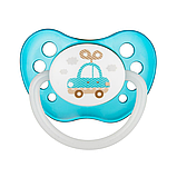 Пустушка Canpol babies латексна анатомічна 0-6 міс Toys (світиться в темряві), блакитна 23/259, фото 2