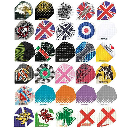 Оперіння для дротиків дартс-набір 6 штук на вибір, фото 2