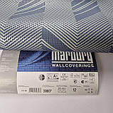 Шпалери вінілові на флізеліні 0.53 × 10.05 м Marburg 11507, сині — для спальні, вітальні, офісу, фото 6