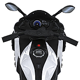Електромотоцикл дитячий Bambi (2 мотори 35W, акум.12V10Ah, світло, музика, BLUETOOTH, EVA, USB, TF) M 6273EL-1 Білий, фото 5