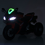 Електромотоцикл дитячий Bambi (2 мотори 35W, акум.12V10Ah, світло, музика, BLUETOOTH, EVA, USB, TF) M 6273EL-1 Білий, фото 8