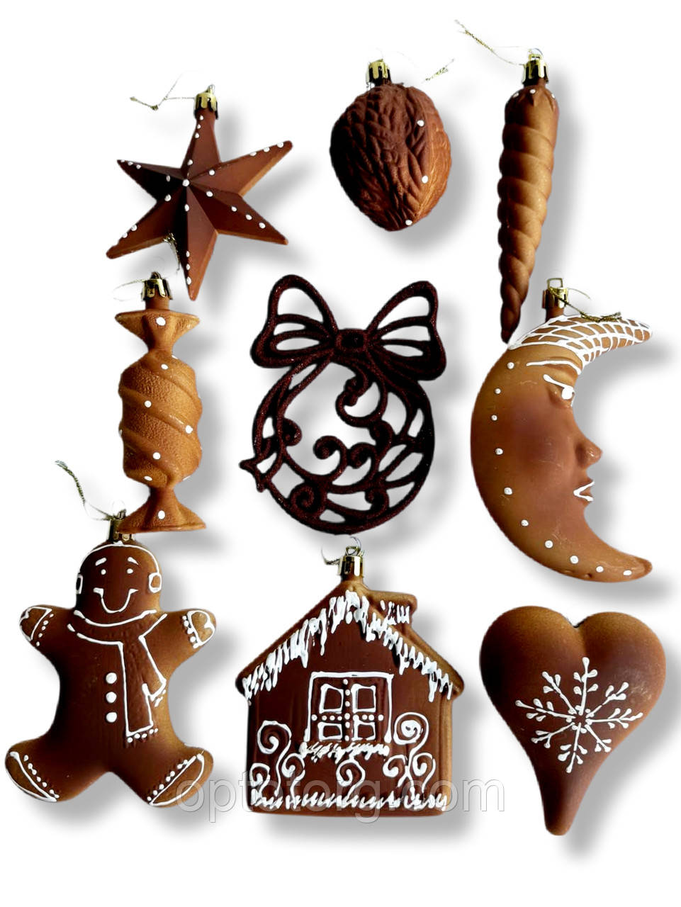 Новорічні іграшки на ялинку набір Пряників, фото 1