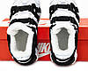 Чоловічі та жіночі зимові кросівки Nike Air More Uptempo Winter White Black Білі з чорним Аптемпо шкіряні з нубуком та хутром, фото 7