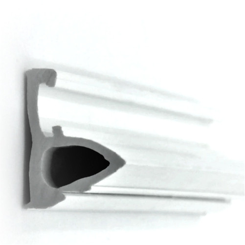 Профіль пластиковий для натяжних стель - ПВХ «Прищіпка» (стіновий) білий, фото 1