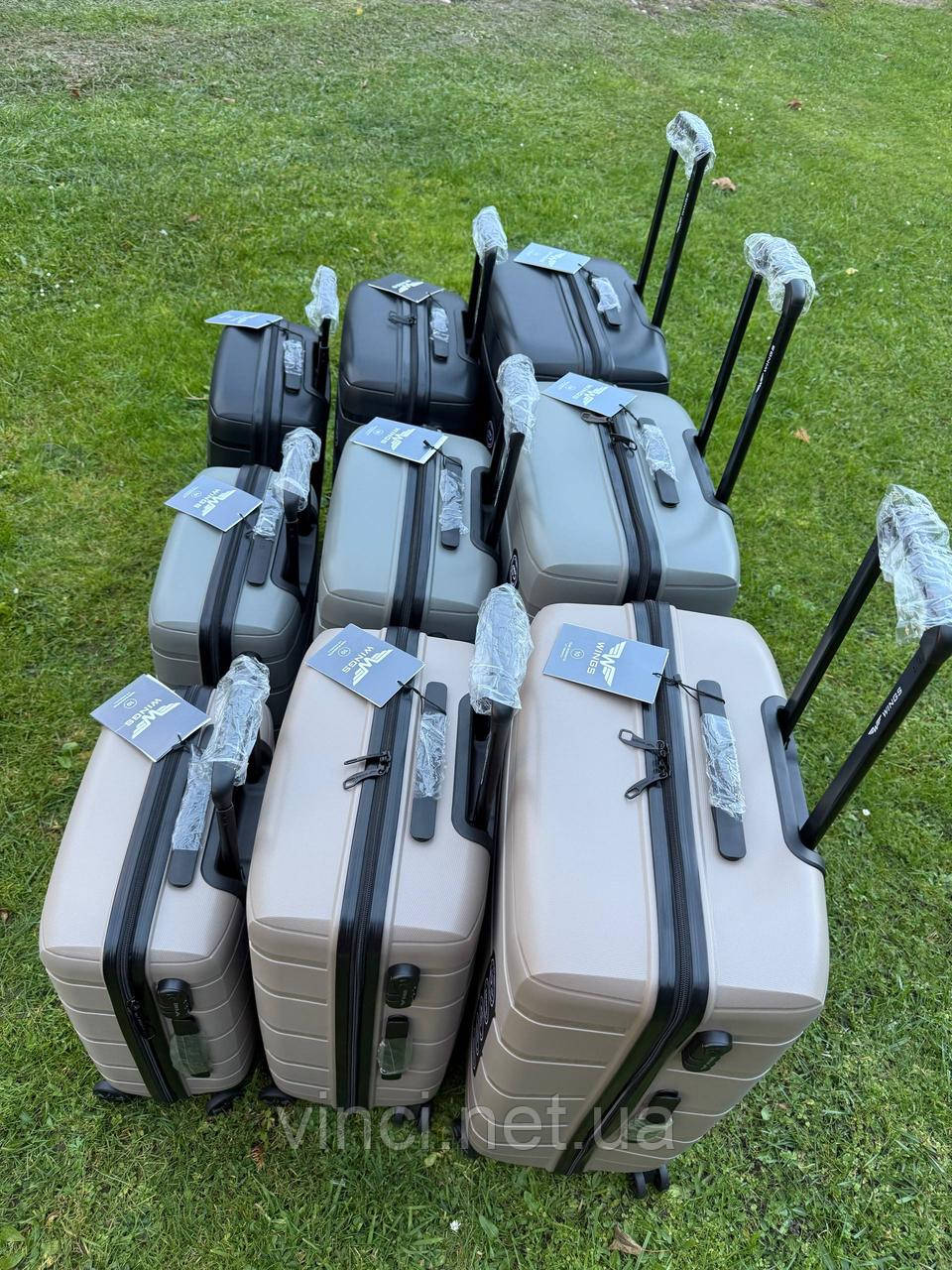 Валіза дорожня СЕРЕДНЯ 66x44x25см 63л на 4х подвійних колесах WINGS HWF03 M 3 КОЛЬОРИ, фото 1