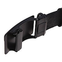 Автоматичний чоловічий шкіряний ремінь 115-125×3.5 / пояс на штани Borsa Leather, чорний, фото 3