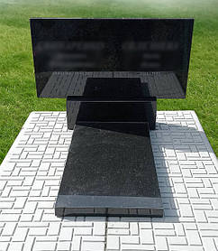 Пам'ятник подвійний із граніту + нагробна плита (100-50-5/8) РВ-01/3