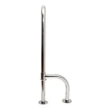 Поручень для інвалідів в туалет П-подібний з поворотною ніжкою 360°, нержавіюча сталь (Ø 32- 800х700 мм), PSU-05, фото 2