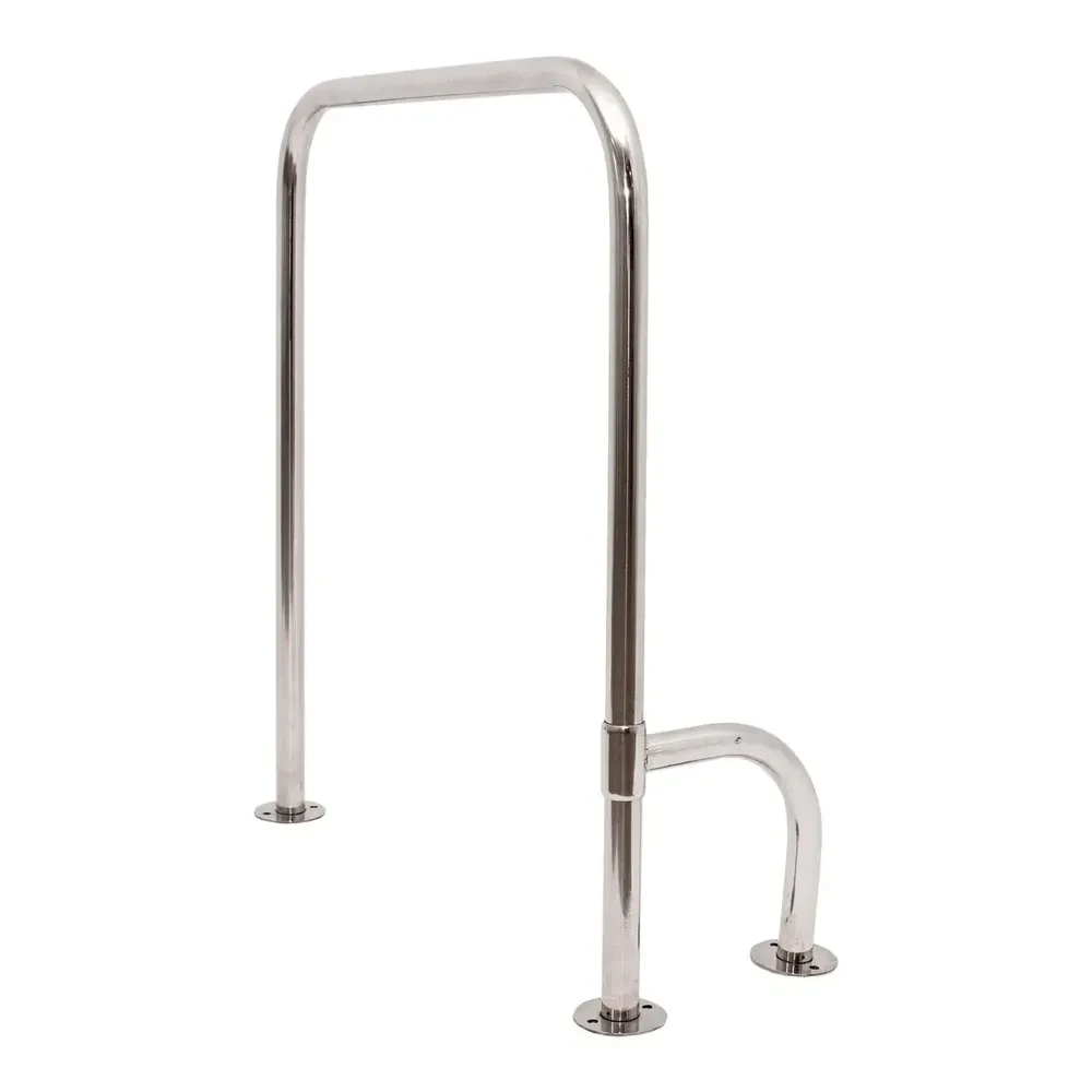 Поручень для інвалідів в туалет П-подібний з поворотною ніжкою 360°, нержавіюча сталь (Ø 32- 800х700 мм), PSU-05