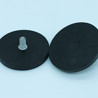 Магніт D66 неодимовий в гумовій оболонці з болтом M8