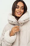 Куртка-пуховик великих розмірів з хутром Plus Size Mishele 46-56 (UKR 46/48-58), фото 6