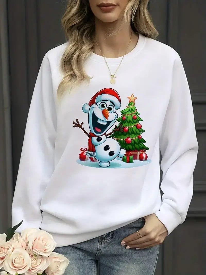 Теплий жіночий світшот із Новорічним принтом, фото 1