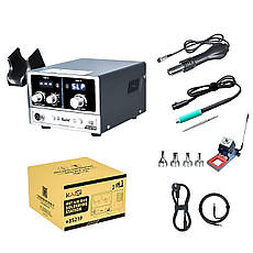 Паяльна станція KAISI 8521P (800W) турбінна (фен 100-500°С та паяльник стандарту JBC 210, 200-500°С), фото 4