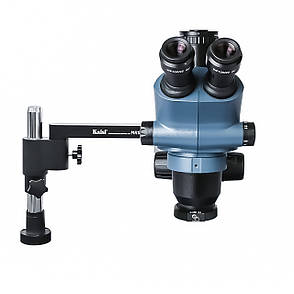 Мікроскоп KAISI KS-36565-MRS тринокулярний (збільшення 6.5x-65x) синій, фото 2