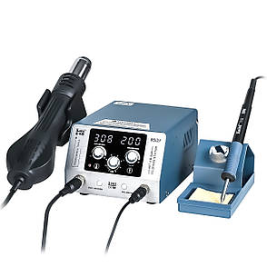 Паяльна станція KAISI 8512P (700W) турбінна (фен 100-500°С та ручка паяльника T12, 100-480°С), фото 2