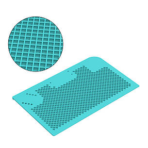 Килимок для паяння RF4 RF-PO15 (45см*28см) термостійкий силіконовий з осередками під гвинти та підставкою (блакитний), фото 2