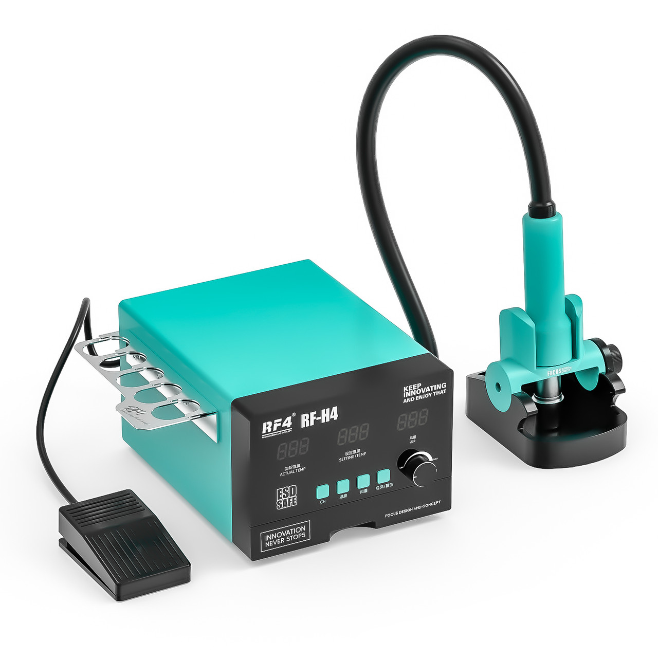Паяльна станція RF4 RF-H4 (1200W) турбінна (фен 100-480°C) (4 канали пам'яті)