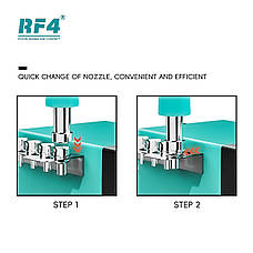Паяльна станція RF4 RF-H4 (1200W) турбінна (фен 100-480°C) (4 канали пам'яті), фото 5