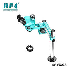 Мікроскоп RF4 RF-FX23A тринокулярний (збільшення 7x-50x/підсвічування 144 Led) блакитний, фото 4