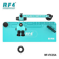 Мікроскоп RF4 RF-FX35A тринокулярний з платформою RF-PO16 та підставкою (збільшення 7x-50x/підсвічування 144 Led) блакитний, фото 5