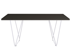 Стіл обідній Rocky white дсп h25 чорна 1380*770 мм (Новий Стиль ТМ)