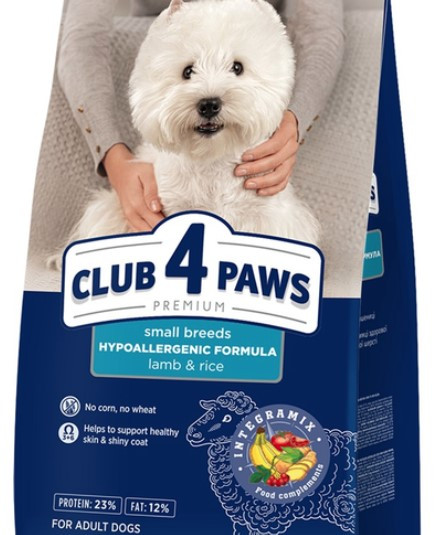 Клуб 4 Лапи Преміум класу 700г  для собак дрібних порід (ягня 26%)