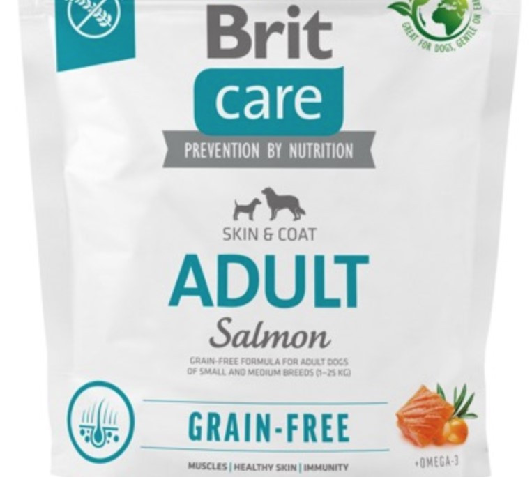 Brit Care Dog Grain-free Adult Salmon  400г беззерновой корм собак  (лосось 50%)