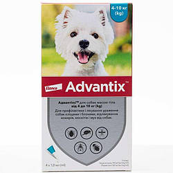 Advantix (Адвантікс) проти бліх, кліщів,комарів для собак від 4 до 10 кг, 1 піпетка
