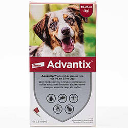 Advantix (Адвантікс) проти бліх, кліщів, комарів для собак від 10 до 25кг 1 піпетка