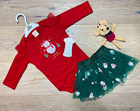 Теплий комплект "Крихітне Різдвяне Чудо" для новонародженої р.68/86; Гурт