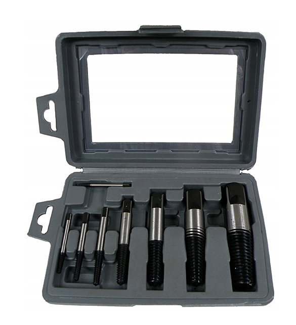 Набір екстракторів для видалення пошкоджених гвинтів 8 пр. SILVER S10708, фото 1