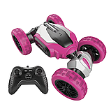 Машинка на дистанційному управлінні трюкова з гумовими колесами, рожева, фото 2
