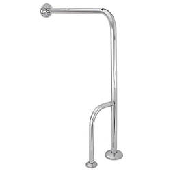 Поручень підлоговий Laris нерухомий (лівий) хромований для літніх людей та пацієнтів