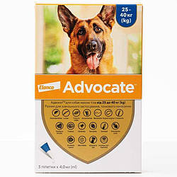 Advocate (Адвокат) засіб проти паразитів для собак від 25 до 40 кг 1 піпетка
