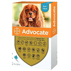 Advocate (Адвокат) засіб проти паразитів для собак 4-10 кг 1 піпетка