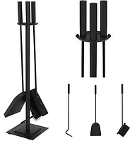 Набір для каміна з нержавіючою сталлю 4 в 1 60х15 см Аксесуари для печей і камінів