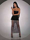 Жіночий вечірній костюм із блискучою спідницею, фото 6