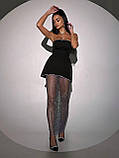 Жіночий вечірній костюм із блискучою спідницею, фото 7