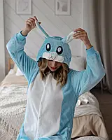 Кигуруми Зайчик голубой теплая пижама Kigurumi для взрослых Кролик