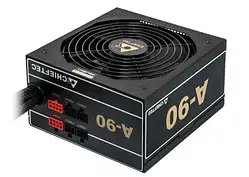 Б/В Блок живлення 750 Вт, Chieftec A90, Black, напiвмодульний, 80+ Gold, Active PFC, 140 мм, 3xMolex / 8xSATA / 4x6+2-pin /