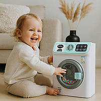 Іграшка пральна машина для дітей зі звуком і світлом — обертовий барабан, біла, арт. RP88789, фото 7