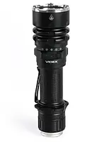 Ліхтар ручний Videx AT265, Black, 2000 лм, 6500K, до 650 м, 4 режима роботи, лінзи із загартованого скла, світлодіод Luminus SFT40