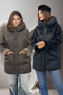 Зимова куртка-дублянка жіноча Mishele 44, 46, 48, 50, 52, 54