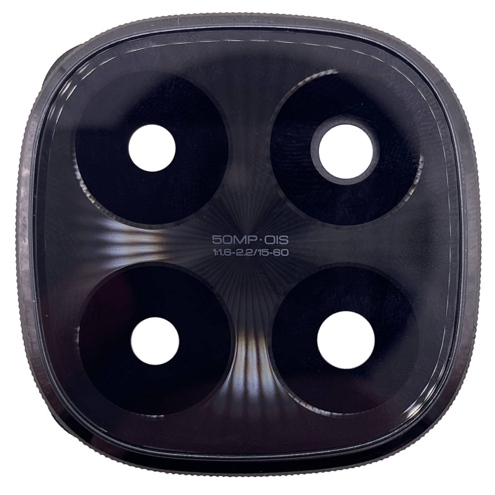 Скло камери Xiaomi Redmi Note 14 Pro+ 5G з рамкою чорного кольору, 50MP, фото 1