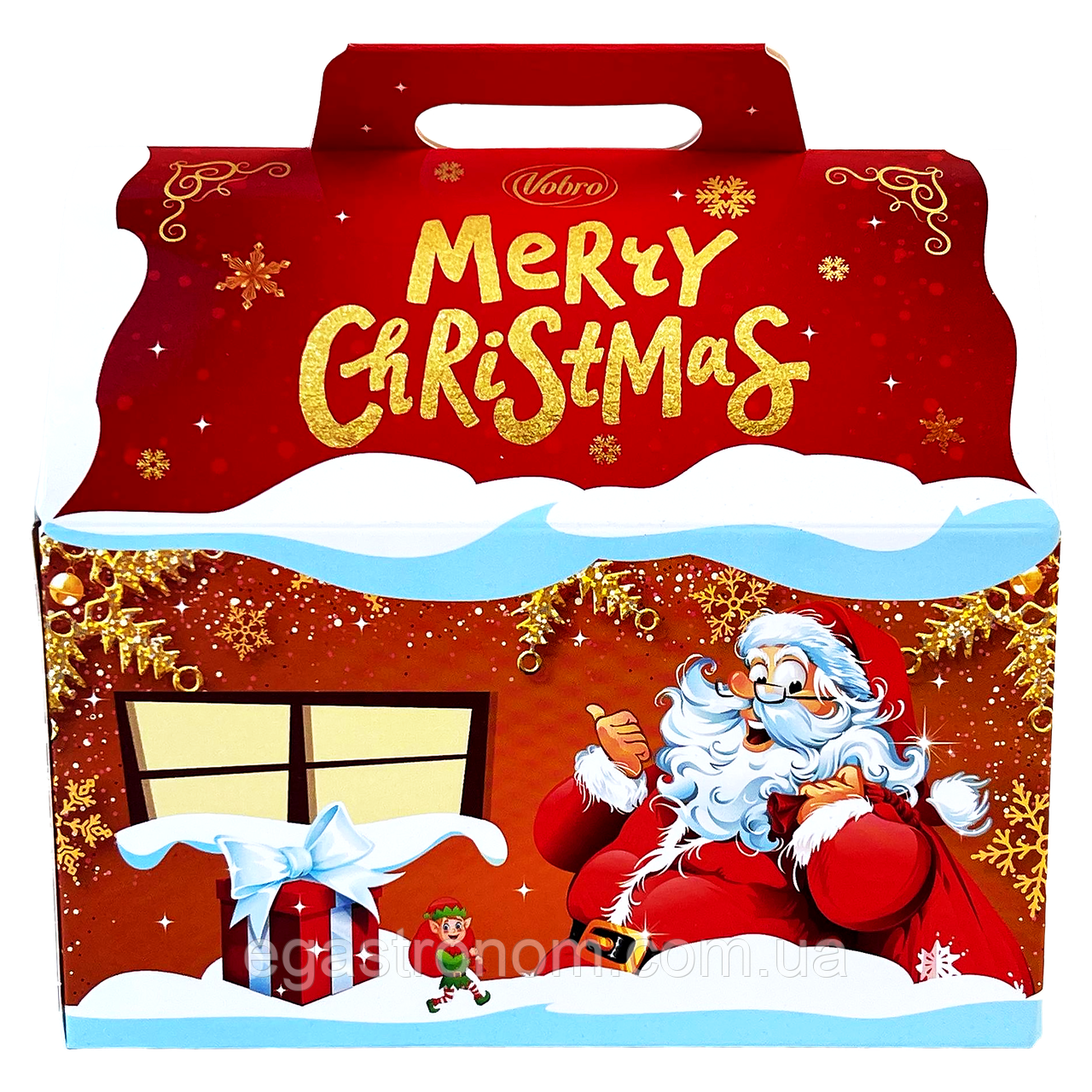 Цукерки різдвяний будиночок Вобро Vobro 200g 10шт/ящ (Код: 00-00018368), фото 1