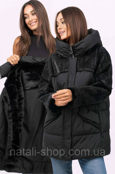 Зимова куртка-дублянка жіноча Mishele 44, 46, 48, 50, 52, 54, фото 1