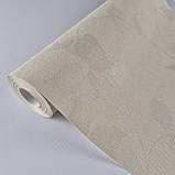 Шпалери вінілові на флізеліні 0.53 × 10.05 м Marburg 6573-40, бежеві — для спальні, вітальні, коридору, фото 3